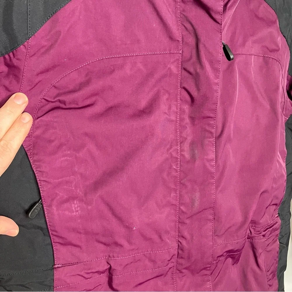 L.L. Bean purple & black‎ coat size medium